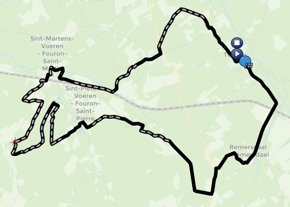 Route kaart MTB Voeren Teuven